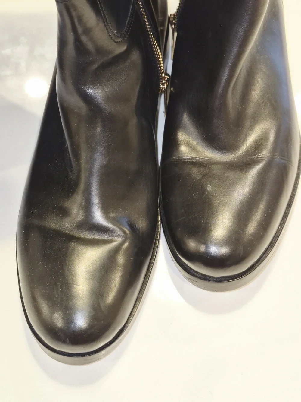Black Leather Mid-Calf Women's Riding Boots size 9.5